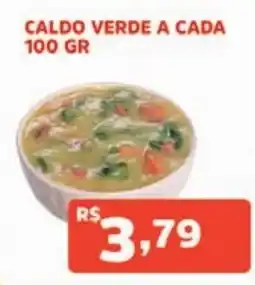 Supermercados Pague Menos caldo verde a cada 100 gr oferta