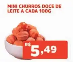 Supermercados Pague Menos mini churros doce de leite oferta