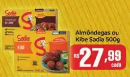 Supermercados Pague Menos Almôndegas ou Kibe Sadia oferta