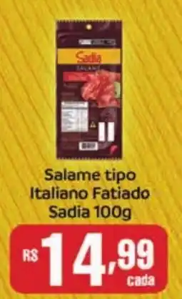 Supermercados Pague Menos Salame tipo Italiano Fatiado Sadia oferta
