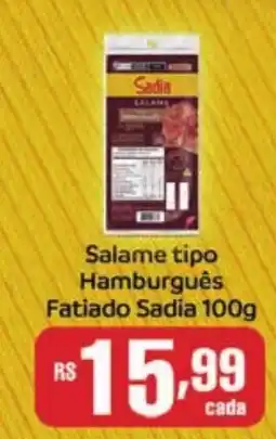 Supermercados Pague Menos Salame tipo hamburguês oferta