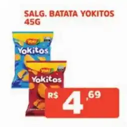 Supermercados Pague Menos Salg. batata yokitos oferta