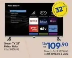 Lojas Becker Smart tv 32" philco roku oferta