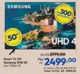 Lojas Becker Smart tv 50" samsung uhd 4k oferta