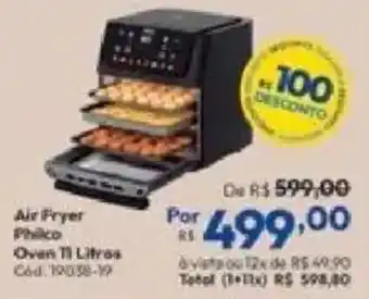 Lojas Becker Air Fryer Philco Oven 11 Litros oferta