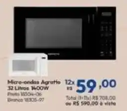 Lojas Becker Micro-ondas Agrnetto oferta