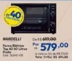 Lojas Becker Forno Elétrico Top 60 Litros Preto oferta