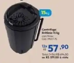Lojas Becker Centrífuga britânia 15 kg com timer oferta