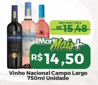 Mart Minas Vinho Nacional Campo Largo oferta