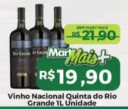 Mart Minas Vinho Nacional Quinta do Rio Grande oferta