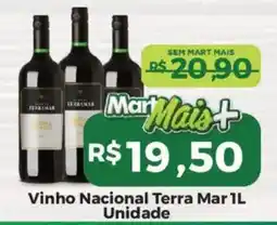 Mart Minas Vinho Nacional Terra Mar oferta
