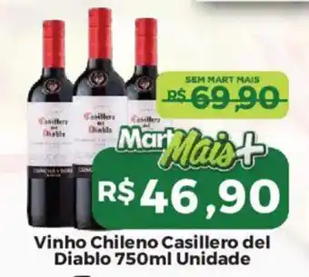 Mart Minas Vinho Chileno Casillero del Diablo oferta