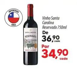 Asun Vinho santa carolina reservado oferta