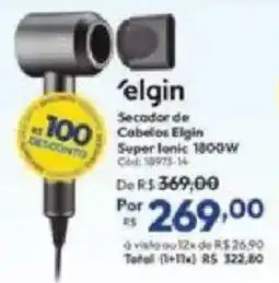 Lojas Becker Secador de Cabelos Elgin Super Ionic oferta