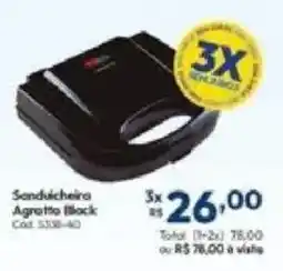Lojas Becker Sanduicheira Agratto Black oferta