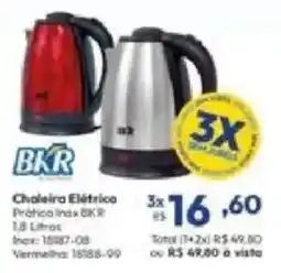 Lojas Becker Chaleira Elétrica Prática inox BKR oferta