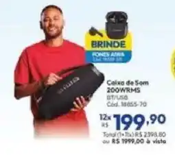 Lojas Becker Caixa de 5em 200wrms bt/usb oferta