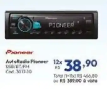 Lojas Becker Autoradio pioneer usb/bt/fm oferta