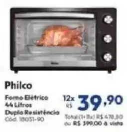 Lojas Becker Forno elétrico dupla resistência oferta