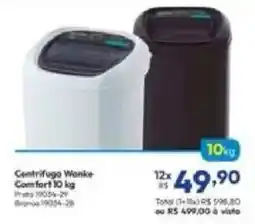Lojas Becker Centrifuga Wanke Comfort oferta