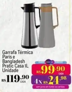 Muffato Garrafa Térmica Paris e Bangladesch Pratic Casa 1L oferta