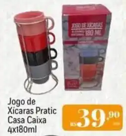 Muffato Jogo de Xícaras Pratic Casa oferta