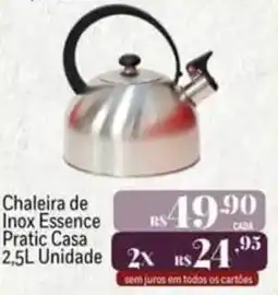 Muffato Chaleira de Inox Essence Pratic Casa oferta