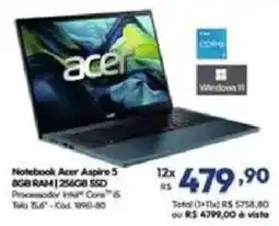 Lojas Becker Notebook acer aspire 5 oferta