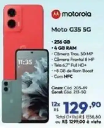 Lojas Becker Moto g35 5g oferta
