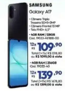 Lojas Becker samsung galaxy a17 oferta