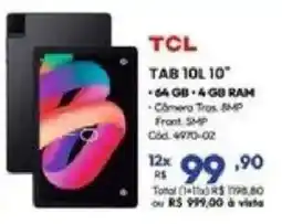 Lojas Becker Tcl tab 10l 10" oferta