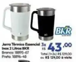 Lojas Becker Jarra Térmica Essencial Inox 2 Litros BKR oferta