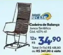 Lojas Becker Cadeira de Balanço Junco Sintético oferta
