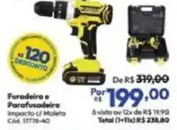 Lojas Becker Furadeira e Parafusadeira Impacto c/ Maleta oferta