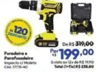 Lojas Becker Furadeira e Parafusadeira Impacto c/ Maleta oferta