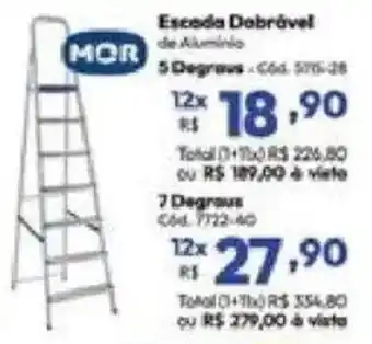 Lojas Becker Escada Dobrável de Alumínio oferta