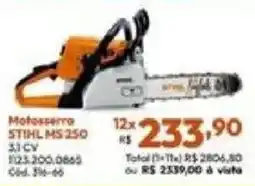 Lojas Becker Motosserra stiHL MS 250 oferta