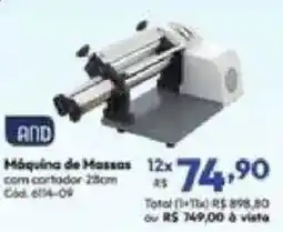 Lojas Becker Máquina de Massas com cortador 28cm oferta