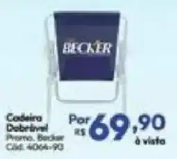 Lojas Becker Cadeira dobrável promo becker oferta