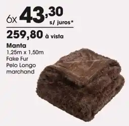 Zaffari Manta Fake Fur Pelo Longo marchand oferta