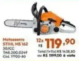 Lojas Becker Motosserra stihl ms 162 oferta