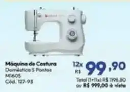 Lojas Becker Máquina de Costura Doméstica 5 Pontos oferta
