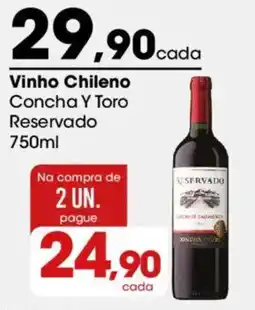 Zaffari Vinho Chileno Concha Y Toro Reservado oferta