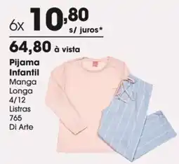Zaffari Pijama Infantil Manga Longa oferta