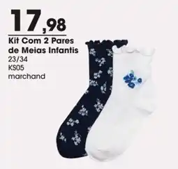 Zaffari kit com 2 pares de meias infantis oferta