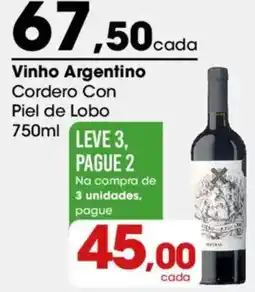 Zaffari Vinho Argentino Cordero Con Piel de Lobo oferta