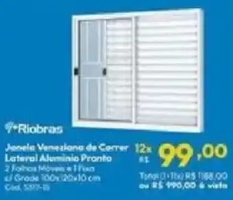 Lojas Becker Janela Veneziana de Correr Lateral Aluminio Pronto oferta