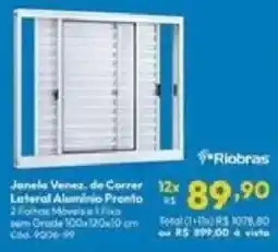 Lojas Becker Janela Venez. de Correr Lateral Aluminio Pronto oferta