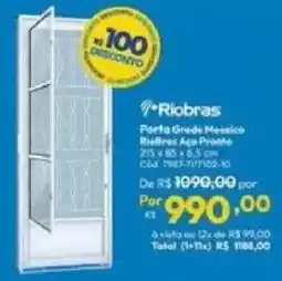 Lojas Becker Porta Grade Moseico RioBras Aço Pronto oferta