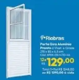 Lojas Becker Porta Giro Alumínio Pronto c/ Post. e Grade oferta